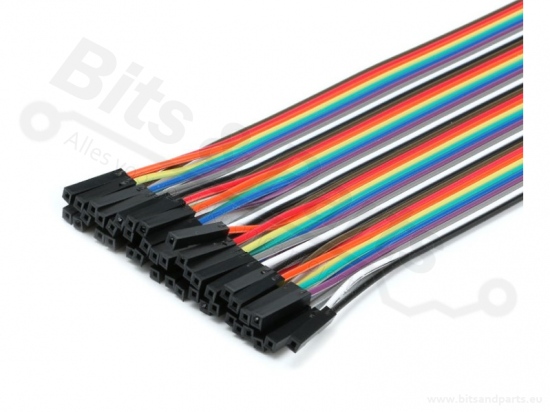 Breadboard jumper kabeltjes Dupont 40cm female/female 40x